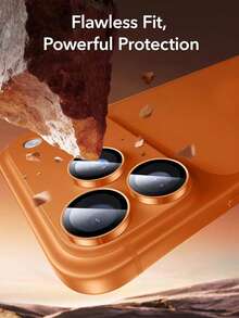 3pcs Tempered Glass Camera Lens Protector, Suitable For 17 Pro Max/17 Pro/16 Pro Max/16 Pro/15 Pro Max/15 Pro/14 Pro Max/14 Pro, Ultra-Durable High-Definition Separate Lens Protector, Tempered Glass Material, Starry Orange. - Orange - View 5