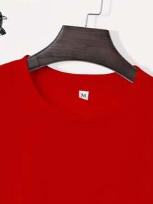 Unisex "Good Luck Orange" Cute Graphic T-Shirt, Relaxed Fit Short Sleeve, Soft Cotton Casual Top For Kawaii Streetwear And Daily Casual Wear - Red - View 8