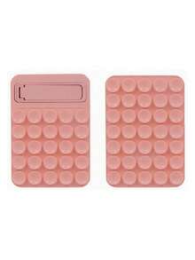 1pc Macaron Color Silicone Suction Cup Phone Holder, With Hidden Foldable Support, Ultra-Thin Washable Reusable Non-Slip Phone Stand, Suitable For Bathroom Mirror, Glass Wall, Desktop And Other Smooth Surfaces, Hands-Free Video Watching For Home Or Office - Multicolor - View 19