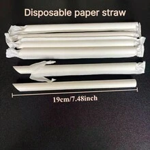 紙吸管，適用於奶昔、奶茶和冰咖啡，婚禮、派對和家庭聚會必備 - 查看 4