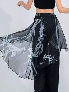 MESHUOKAI 1pc Summer New Vintage Jazz Dance Outfit Dance Tie-Up Skorts Modern Dance Loose Dance Skirt, Suitable For Stage Performance, Nightclub, Disco, Festival, Party And Banquet, Street Dance Jazz - Multicolor - View 5