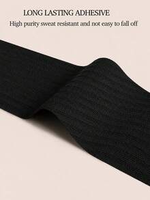 1 Roll Women's 5cm X 5m Invisible Breast Lift Tape, Self Adhesive Push Up Boob Tape, Cuttable Strapless Bra Tape For Backless Dress & Wedding Gown - Black - View 5