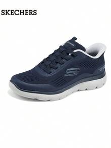 Skechers 低筒繫帶健步鞋通勤出遊百搭輕便男士休閒運動鞋 - 海軍藍色 - 查看 1