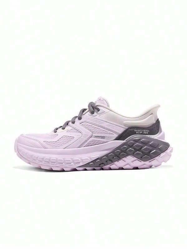 Skechers Women's SLIP-INS Easy Slip-On Outdoor Trail Thick-Sole Mesh Hiking Running Shoes - Mauve Purple - View 1