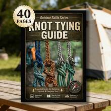 40-Page Comprehensive Outdoor Knot Tying Guide From Beginner To Advanced! Step-By-Step Illustrated, Covering Camping, Survival, And Daily Life Practical Knots, Solving Pain Points Of Beginners Not Knowing How To Tie Knots, Unstable Knots, And Helplessness In Outdoor Emergencies, Portable And Easy To Carry, Suitable For Outdoor Travel And Home Life. - A - View 8