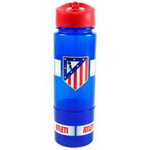 Atlético de Madrid زجاجة وجبات خفيفة 450 مل + 150 مل، زجاجة مياه بلاستيكية للأطفال، حجرة سفلية للوجبات الخفيفة، العودة إلى المدرسة - الخيار 5 - مشاهدة 1