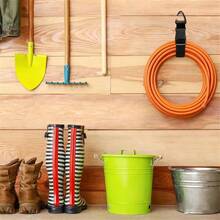 3pcs Adjustable Garden Hose Straps, Heavy Duty Extension Cord Organizer, Hanging Storage Straps For Garage And Workshop, Reusable Cable Management Ties - Black/3Pcs - View 5