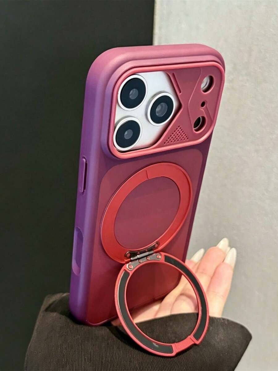Luxury Armor Shockproof Lens Protection Phone Case Compatible With IPhone 17 Pro Max 17 Pro 17 16 Pro Max 16 Pro 16 15 14 13 Pro Max Cases Anti-Fall Protective Shockproof Cover - Cherry Red - View 1