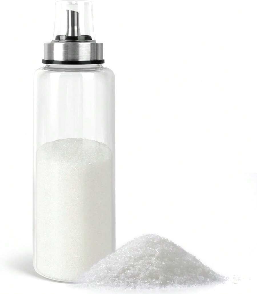 Loscarol Sugar Dispenser With Pour Spout &Amp; Lid, 17 Oz Glass Sugar Shaker Jar For Coffee Bar,Tea &Amp; Baking, Commercial Quality Sealed Sugar Container For Sugar, Honey, Syrup For Home Kitchen - ColorA - View 1