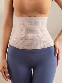 New Adjustable Waist Cincher & Body Shaper, Hook And Loop Closure, Breathable Mesh For Fitness, Suitable For Women - Apricot - View 5