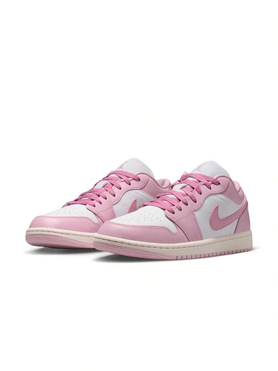 Nike Air Jordan 1 Low AJ1 Retro Sneakers CUPSOLE, The Maillard Colorway I Fell In Love With At First Sight. - White Pink - View 1