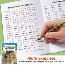 1pc, 9x9 Multiplication And Division Practice Workbook, Math Specialized Training, Multiplication Table Book, Calculation Book, Multiplication And Division Specialized Practice Exercise Book, Complete 9x9 Multiplication Mental Math Question Bank, Strengthen Arithmetic Calculation Ability, Great Gift For Holidays, Essential Math Workbook For Back To School Season, Dedicated Exercise Material For Home Calculation Ability Consolidation. - Multicolor - View 6