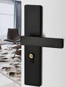 1 Set Metal Door Lock With Lock Body And Lock Cylinder Or 2 Handles, 3 Keys, Suitable For Bedroom And Interior Room Doors, Elegant Design Handle, Quiet Lock Body With Synchronized Internal Insurance - Multicolor - View 12