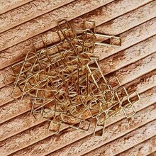 15/25pcs Heart Cross Shaped Paper Clips, Hollow Heart Cross Line Solid Color Metal Design, Cross Hollow Paper Clip Shape, Room Decor, Office Desk Accessories - Gold - View 6