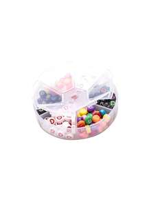 1pc 240pcs Acrylic Colorful Number & Letter Beads Box, DIY Bracelet Letter Beaded Accessories - Multi-color Letters - View 3