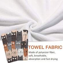 2/4/48pcs Cartoon Multi-Cat Stacked Pattern Printed Kitchen Towels - Super Soft, Highly Absorbent Polyester Dish And Hand Towels, Perfect For Holiday Decor, Kitchen Decor, Party Decor. - Multicolor - View 5