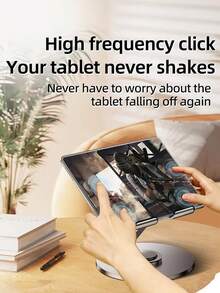 360° Rotating Adjustable Tablet Stand, Metal Foldable Stand, Suitable For Desk, Compatible With IPad Pro 9.7, 10.5, 10.9, 11, Mini 4/3/2, Tab, Kindle, E-Reader (Pink). Suitable For IPhone, Android Phones. Birthday Gift, Phone Stand For Family And Friends - Pink - View 4