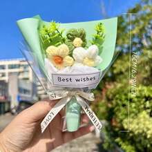 迷你仿真花，附赠礼品袋，情人节小礼物，母亲节花束，是纪念品、婚礼、户外仿真花、礼品、家居装饰的理想之选 - 彩色 - 查看 10