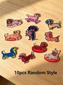 20pcs Cute Cartoon Dog Design Pendants, Suitable For DIY Jewelry And Craft Making, Earring Pendants, Necklace Charms, Bag Charms, Keychain Accessories, Phone Case DIY Stickers, Gifts For Family And Friends On Holidays Or Birthdays - Multicolor - View 8