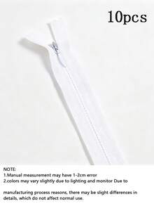 10pcs 6 Inch-24 Inch (15cm-60cm) Invisible Zippers Nylon Coil Zippers Sewing Zippers For Tailors Sewing Crafts Dress Skirt Pillow Cushion Bag Garment Repair Sewing Accessories Smooth Hidden Zip Replacement Mixed Length Sewing Supplies For DIY - White - View 15