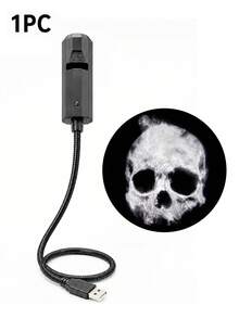 便攜式 USB 骷髏 LED 投影夜燈，逼真骨骼影像投影燈，適用天花板與牆面，哥德風居家裝飾，萬聖節嘉年華生日派對酒吧夜店暗室恐怖氛圍燈，創意惡作劇節日禮物 - 骷髏投影燈 - 查看 11