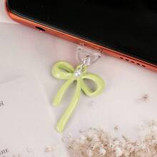 1個甜美蝴蝶結手機充電孔防塵塞，相容 Apple 手機充電孔，Type-C 手機掛飾 - 彩色 - 查看 7