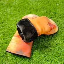 New Chinese Style Oriental Artistic Golf Club Head Cover, Club Protection Sleeve, Sun-Chasing Crane Landscape Sunset Full Print Pattern, Wear-Resistant PU Leather Driver Protector - Coral Orange - View 8
