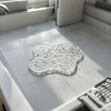 1pc Transparent Water Ripple Coaster Heat-Resistant Table Mat, Insulated Pad, Essential For Holiday Gatherings, Transparent Water Pattern Design Heat-Resistant Tableware Mat Premium Cup Holder, Modern Minimalist Plate Mat, Halloween, Christmas Gift, Suitable For Bar, Office And Home, All Occasions - Shape - View 13