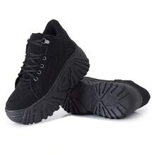 Buffalo Women's High Platform Sneakers Tractor Shoe 7cm High Promotion - 黑色 - 查看 2