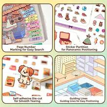 Set Stiker Label Inventaris Toko Miniatur, 8 Stiker PET Tema Adegan Toko Miniatur dengan Garis Panduan, Stiker Kolase Model 3D Imersif, Perlengkapan Perencana dan Scrapbook DIY Pemilik Toko Simulasi Penghilang Stres, Stiker Halloween, Stiker Korea - Berbagai gaya 3 - View 7