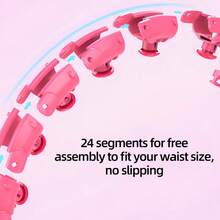 KINGWOOD Adjustable Smart Fitness Equipment With Detachable Hollow Ball, Weighted Design For Weight Loss, Plus Size 46 Inch/117 Cm, Includes 24 Detachable Chains And Waist Belt. Detachable Rope Design For Home Workout, Pink Available. - Crimson - View 6