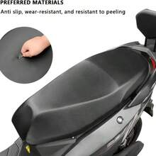 Universal Black Motorcycle Seat Cover Elastic Protective Cover, Full Coverage All-Season Artificial Leather Seat Cover, Scratch-Resistant Wear-Resistant Car Seat Sunshade - A - View 2