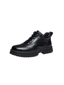 CAMEL CROWN Comfortable And Soft Outdoor High-Top Casual Leather Shoes For Men. - Black - View 2