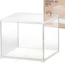 Kit de Casa en Miniatura Cubierta Antipolvo Caja de Exhibición Apilable de Acrílico con Puerta - transparente - Ver 2