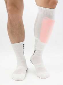 1 Pack Men's Non-Slip Football Socks And Football Shin Guards, Non-Slip Shin Guards Suitable For Basketball, Football, Sports. - Multicolor - View 7