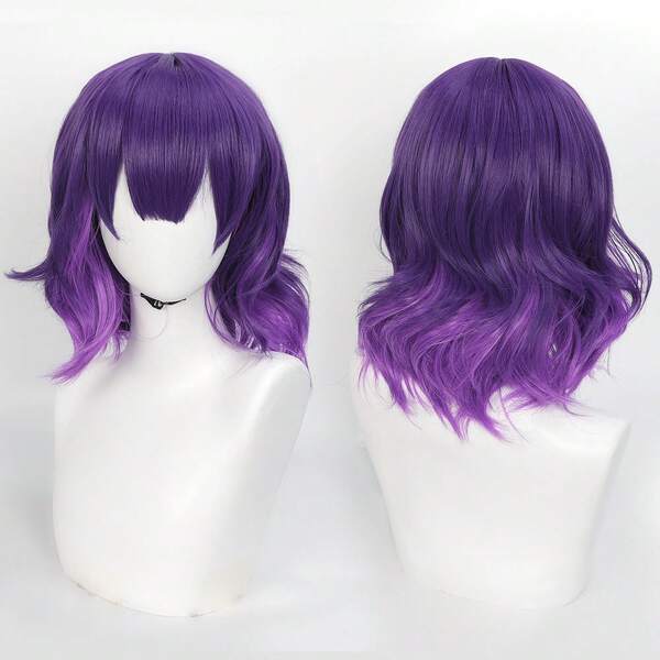 YEWELL Yeviel Purple Cosplay Wig, Role Play Headpiece, Daily Series, Japanese Cosplay Headpiece Series, Multiple Styles Interpreting Cartoon Anime, Suitable For Private Parties, Daily Role Play, Halloween