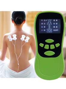 MORE BEAUTY Complete Portable Muscle Relaxation Massage Kit With Illuminated Display, Dual-Connection Massager With Adhesive Pads, Eight Simulation Modes And Fifteen Intensity Levels, Programmable Timer, Compact Design Ideal For Relieving Tension In Arms, Back, Legs, And Neck In Daily Routine - Multicolor - View 10