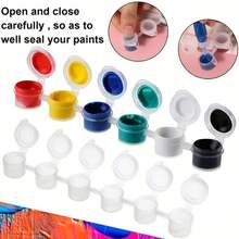 240pcs Mini Paint Containers With Lids, Paint Pots And 6 Connected Empty Boxes, 3ml/0.1oz, For Painting Accessories, Painting Storage, Graffiti, Art Crafts, Students And Handmade Materials - One Size - View 3