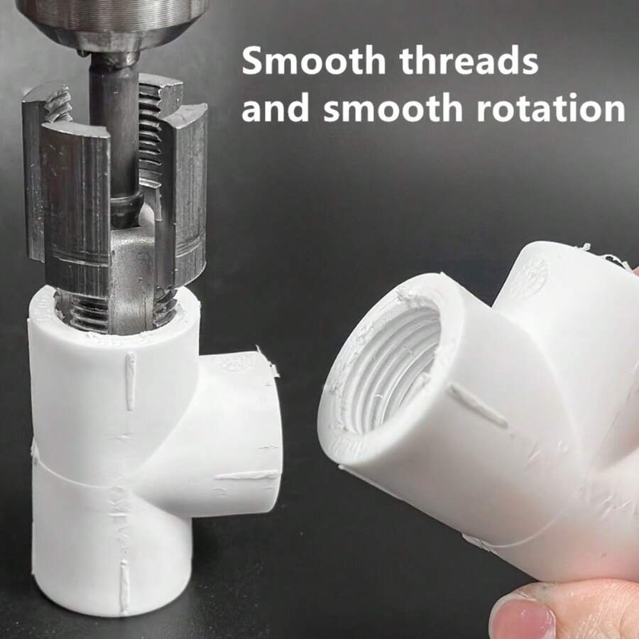 Metal PPR Water Pipe Thread Repair Tool - Integrated Inner/Outer Hole Opener, Electric Drill Type, 1/2" - DN15, 3/4" - DN20 Sizes, Essential For Water Pipe Repair | Threaded Pipe Repair | Durable Metal Construction, Plumbing Repair Tool