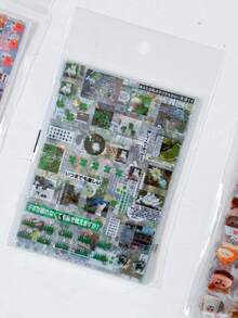 10 buah Stiker Kartu Flash Berongga Lucu Seri Camilan Showa, Stiker Alat Tulis DIY untuk Jurnal Sampah, Scrapbook, Buku Harian, dan Lainnya - MultiWarna - View 8