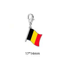 TEAMER 1pc Colorful National Flag Pattern Pendant, Handmade DIY Accessory, Can Be Used As Keychain, Bag Charm, Jewelry Decoration - Fashion Series - View 24