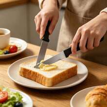 6pcs Kitchen Knife Set - Steak Knife, Tomato Knife, Dessert Knife, Snack Knife, Bread Knife, Sharp Serrated Edge, Suitable For Dining & Snacks, Dishwasher - Multicolor - View 4