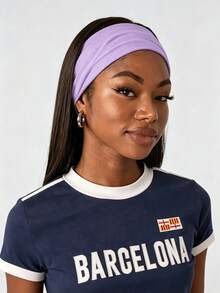 1pc Women's Fashion Sports Headband, Minimalist Style, Suitable For Daily Wear, Suitable For Yoga And Sports, Suitable As A Gift For Sisters - 紫色 - 查看 5