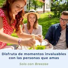 BREEZEE Set de 2 Sillas Plegables Estilo Rattan, Diseño Portatil, Ideal en Interior y Exterior, Silla para Jardín, Oficina, Camping o Playa, Material de Alta Calidad - Multicolor - Ver 3