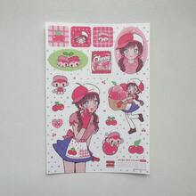 1/9 張韓式甜美酷感可愛卡通動漫貼紙，DIY 裝飾貼紙，適用於計畫本、日記本、剪貼簿 - 彩色 - 查看 16