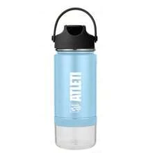 Atlético De Madrid 420ml Thermal Bottle, Double-Layer Stainless Steel With Copper, Hot And Cold Insulation, Cap And Handle, Blue, Back To School - 420 ML - View 2