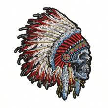 1pc Skull Chief Embroidered Patch, Personalized Style DIY Clothing Repair Fabric, Backpack Decoration Patch, Suitable For Jackets, Jeans, Hats, Backpacks, Etc. - A - View 9