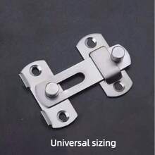 1pc Stainless Steel Door Latch, Anti-Theft Sliding Door Bolt, Barn Door Pet Cage Door Lock - Silver - View 9