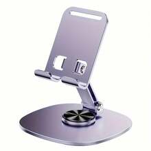 1pc 360 Degree Rotating Aluminum Alloy Phone Stand - Compact And Portable, Foldable Desktop Stand, Suitable For All Smartphones And Tablets, Ideal Office Accessory, Children's Online Course Phone Stand Base - Multicolor - View 15