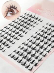 LAKIUU 140pcs Natural Curved White Moonlight Eyelashes, White Moonlight Fluffy Lashes, Natural Style Hot Melt Fluffy Lashes, Mixed Lengths, Reusable, Japanese And Korean Style - View 2